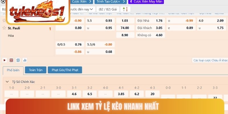 Link xem tỷ lệ kèo nhanh nhất