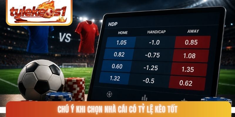 Chú ý khi chọn nhà cái có tỷ lệ kèo tốt